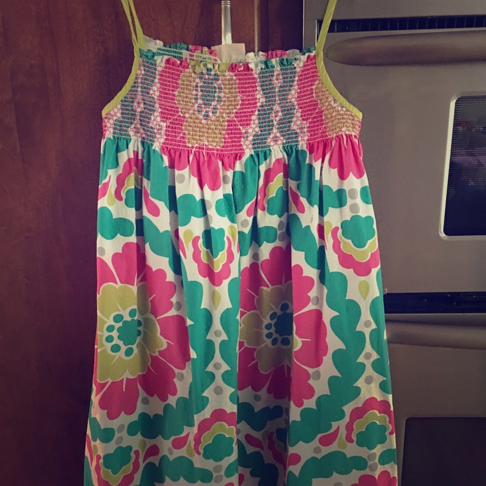 Mini Boden floral spaghetti dress 9-10y GUC